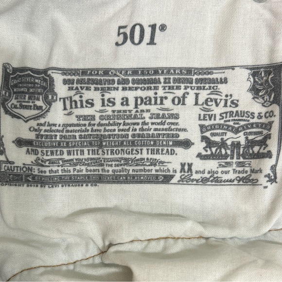 Levi’s 501 Distressed High-Rise Denim Shorts - Blue - Picture 5 of 9